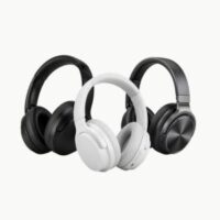 Premium wireless over-ear headphones in black color